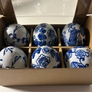Begonia Market Blue and White Decorative Easter Eggs Bowl Filler Spring & Summer